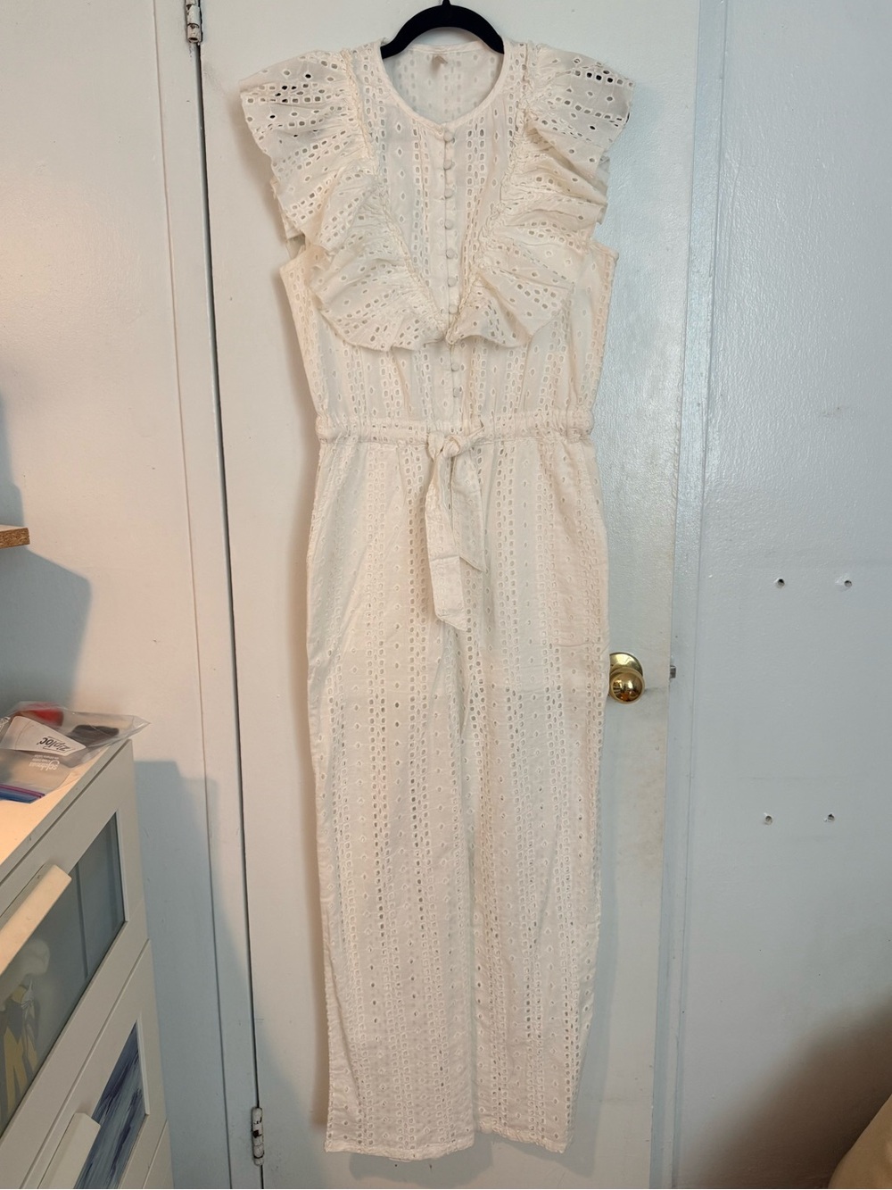 Urban Outfitters Vintage Eyelet Ruffle Jumpsuit